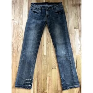 Citizens of Humanity Vintage Embroidered Gray Straight Denim Jeans (size 30)